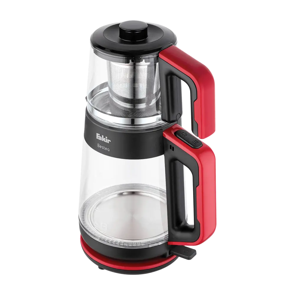 Fakir Bestea Çay Makinesi Cam Gövdeli Kettle Siyah Kırmızı - 2