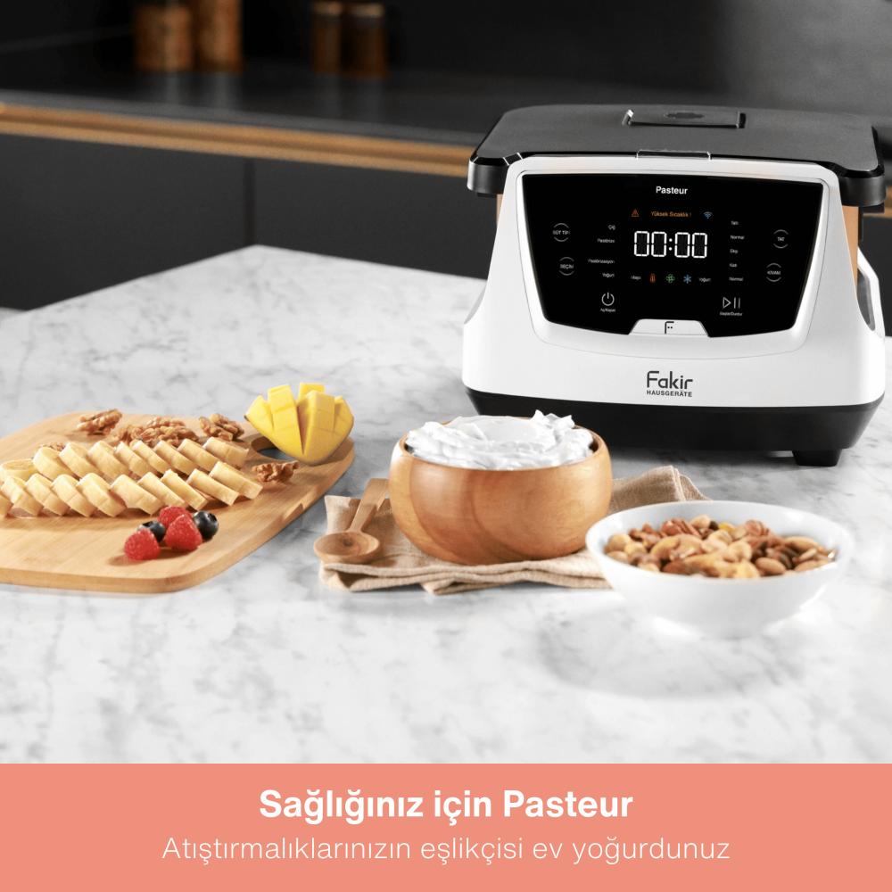 Fakir Pasteur Çiğ Sütten Yoğurt Yapma Makinesi, Pastörizasyon , 3 L Seramik Hazne, Tat ve Kıvam Ayarı_Kopya(1) - 11